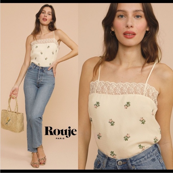Rouje Joanne Floral Lace Top size 34 - Picture 1 of 8